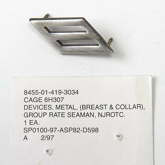 アメリカ海軍 U.S.NAVY シルバー NJROTC メタル階級章 新品 11NE-