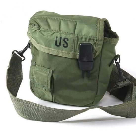 (7/22まで特価)アメリカ軍 OD 2QT ウォーターキャンティーンカバー ショルダーバッグ(新品)A20GN=