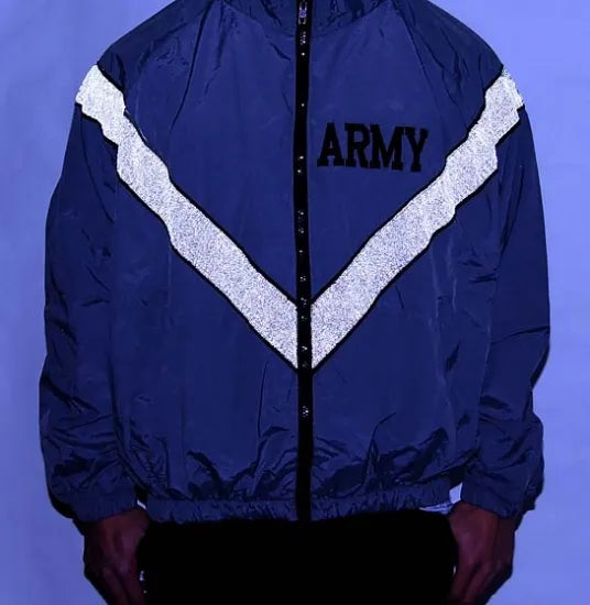 アメリカ軍 U.S.ARMY グレー 前期型 トレーニングジャケット USED A78U=