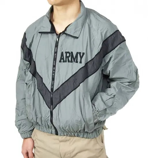 アメリカ軍 U.S.ARMY グレー 前期型 トレーニングジャケット USED A78U=