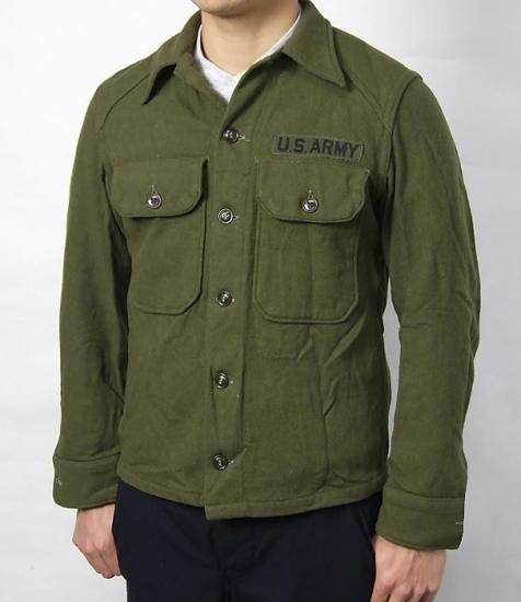 アメリカ軍 U.S.ARMY ビンテージ OG-108 ウール フィールドシャツ ワッペン付 USED A17UVW