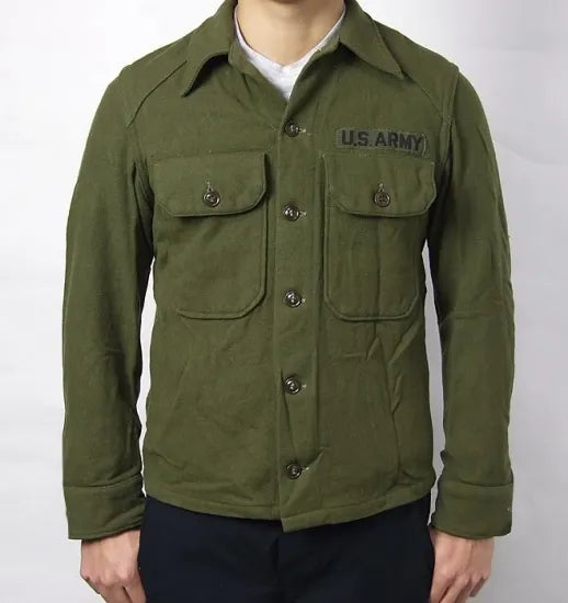 アメリカ軍 U.S.ARMY ビンテージ OG-108 ウール フィールドシャツ ワッペン付 USED A17UVW