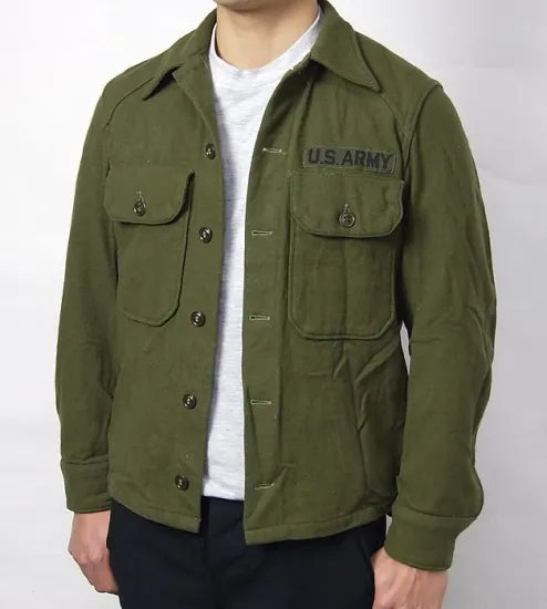 アメリカ軍 U.S.ARMY ビンテージ OG-108 ウール フィールドシャツ ワッペン付 USED A17UVW