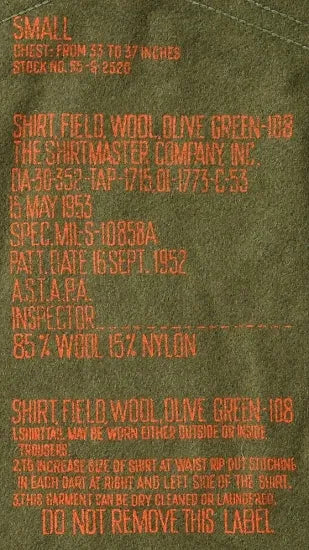 アメリカ軍 U.S.ARMY ビンテージ OG-108 ウール フィールドシャツ ワッペン付 USED A17UVW