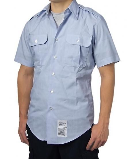 アメリカ空軍 USAF ライトブルー リメイク 半袖ドレスシャツ USED AF-SS-U-H-