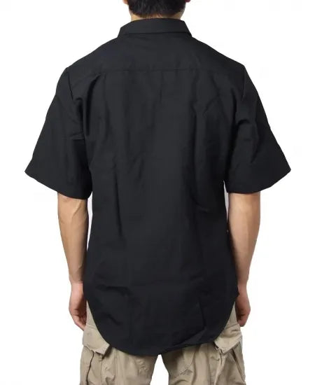 アメリカ海軍 U.S.NAVY ブラック リメイク 半袖ドレスシャツ 新品 -