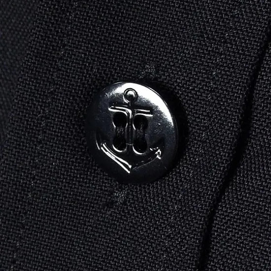 アメリカ海軍 U.S.NAVY ブラック リメイク 半袖ドレスシャツ 新品 -