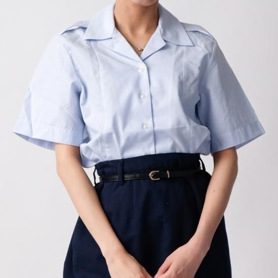 【レディース特価】アメリカ空軍 USAF レディース タックイン 半袖ドレスシャツ USED AF-SS-LU-