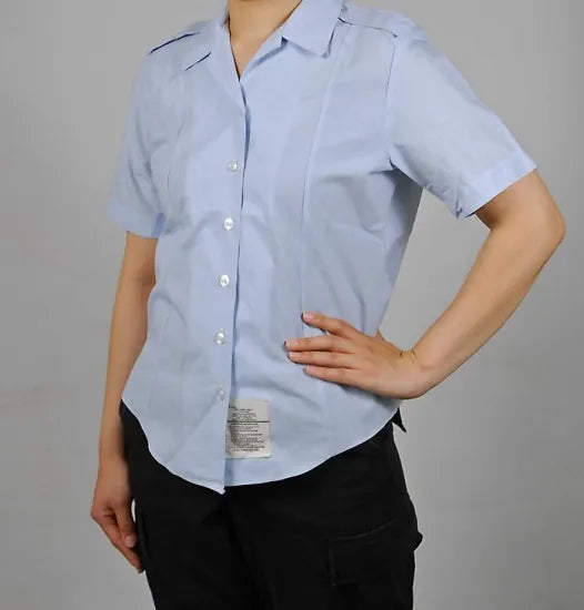 【レディース特価】アメリカ空軍 USAF レディース タックイン 半袖ドレスシャツ USED AF-SS-LU-