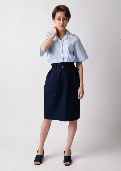 【レディース特価】アメリカ空軍 USAF レディース タックイン 半袖ドレスシャツ USED AF-SS-LU-