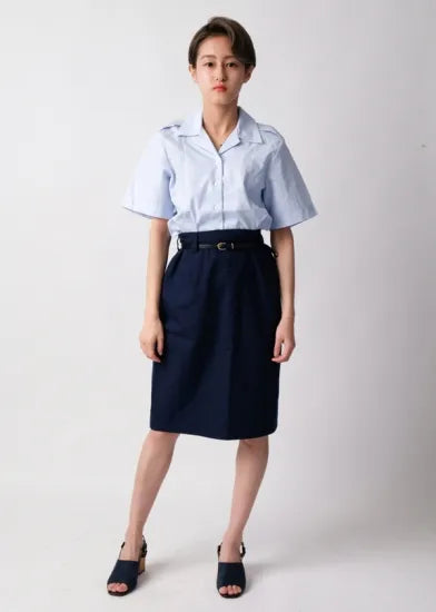 【レディース特価】アメリカ空軍 USAF レディース タックイン 半袖ドレスシャツ USED AF-SS-LU-