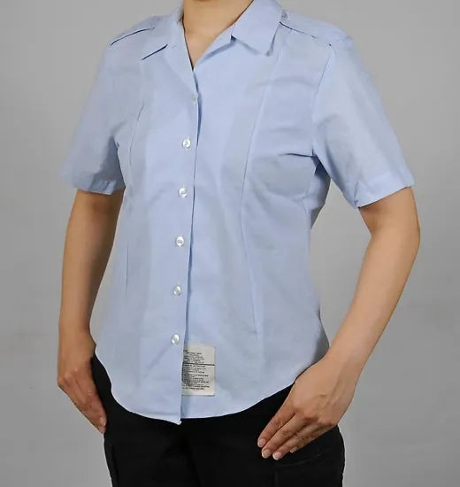 【レディース特価】アメリカ空軍 USAF レディース タックイン 半袖ドレスシャツ USED AF-SS-LU-