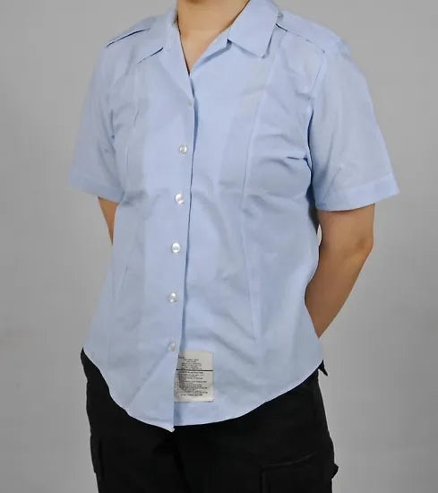 【レディース特価】アメリカ空軍 USAF レディース タックイン 半袖ドレスシャツ USED AF-SS-LU-