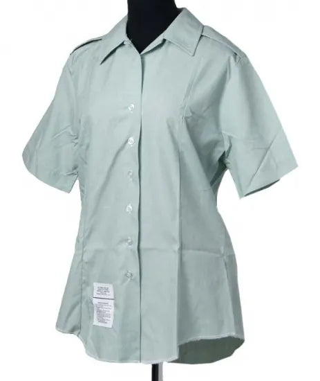 【レディース特価】アメリカ陸軍 U.S.ARMY レディース タックイン 半袖ドレスシャツ USED -