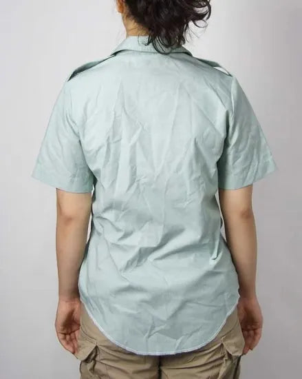 【レディース特価】アメリカ陸軍 U.S.ARMY レディース タックイン 半袖ドレスシャツ USED -