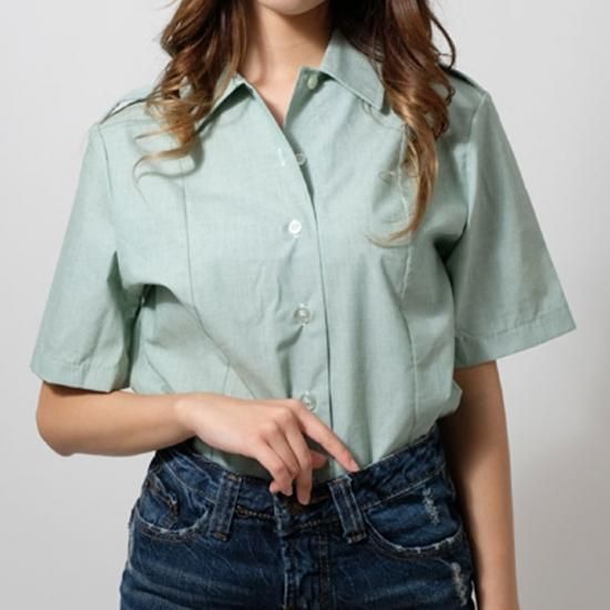 【レディース特価】アメリカ陸軍 U.S.ARMY レディース タックイン 半袖ドレスシャツ 新品 AMY-SS-LN-