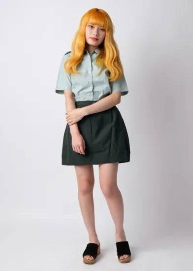 【レディース特価】アメリカ陸軍 U.S.ARMY レディース タックイン 半袖ドレスシャツ 新品 AMY-SS-LN-