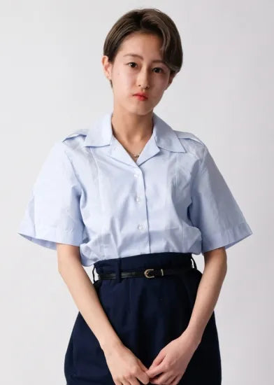 【レディース特価】アメリカ空軍 USAF レディース タックイン 半袖ドレスシャツ ニアニュー AF-SS-LN2-