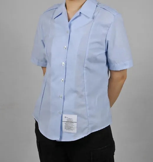 【レディース特価】アメリカ空軍 USAF レディース タックイン 半袖ドレスシャツ ニアニュー AF-SS-LN2-