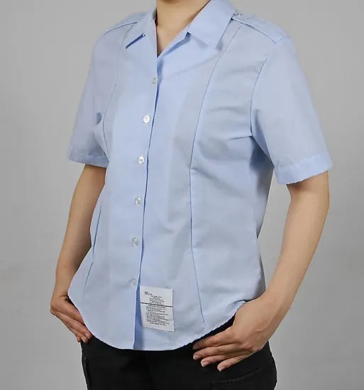 【レディース特価】アメリカ空軍 USAF レディース タックイン 半袖ドレスシャツ ニアニュー AF-SS-LN2-