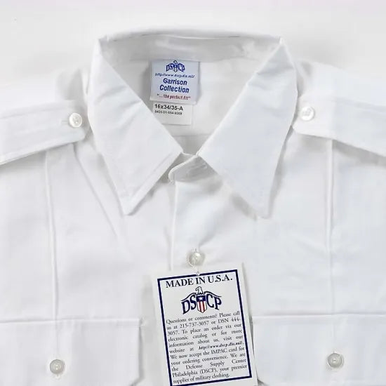 (11/22まで特価)アメリカ軍 U.S.ARMY ホワイト 長袖ドレスシャツ 新品 A61N-