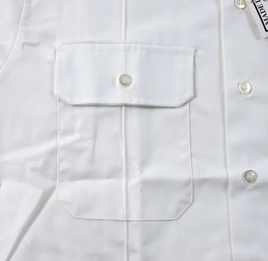 (11/22まで特価)アメリカ軍 U.S.ARMY ホワイト 長袖ドレスシャツ 新品 A61N-