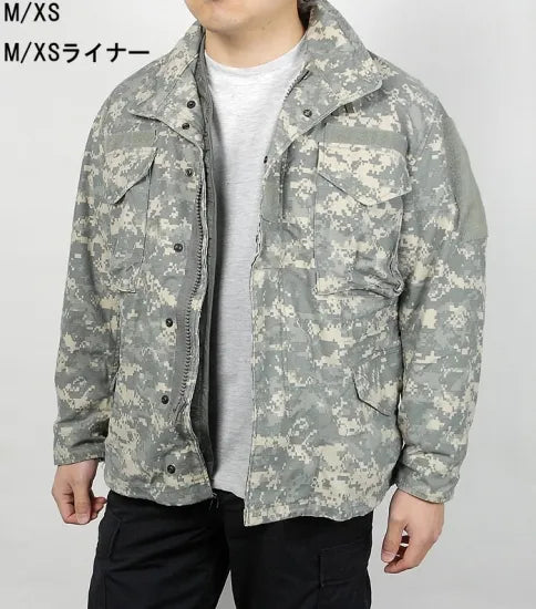 アメリカ軍 ACU デジタルカモ M-65 フィールドジャケット USED A5AU