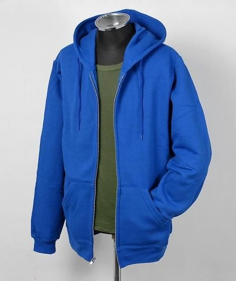 U.S. SOFFE ブルー ジッパー フードスウェットシャツ 新品