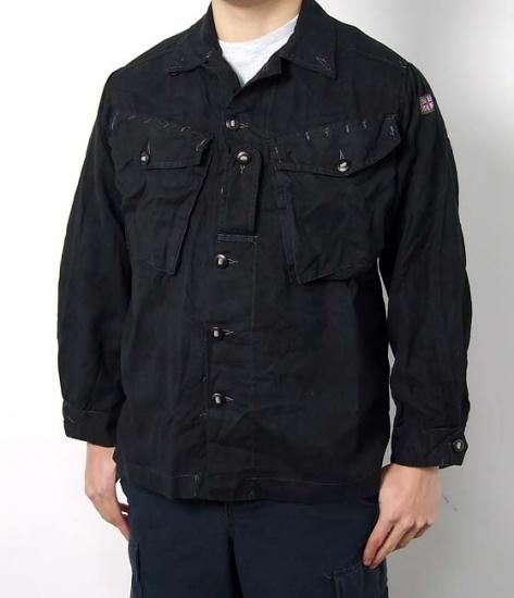 イギリス軍 DPM デザートカモ ブラック後染め ファティーグシャツ USED =