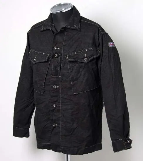 イギリス軍 DPM デザートカモ ブラック後染め ファティーグシャツ USED =
