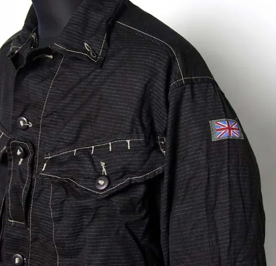 イギリス軍 DPM デザートカモ ブラック後染め ファティーグシャツ USED =