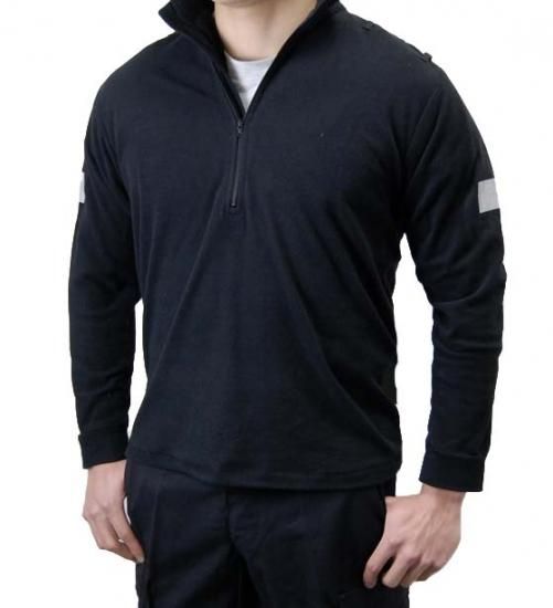 【スモール&ビッグ特価】イギリス警察 POLICE ブラック 長袖ZIPシャツ USED B51U=