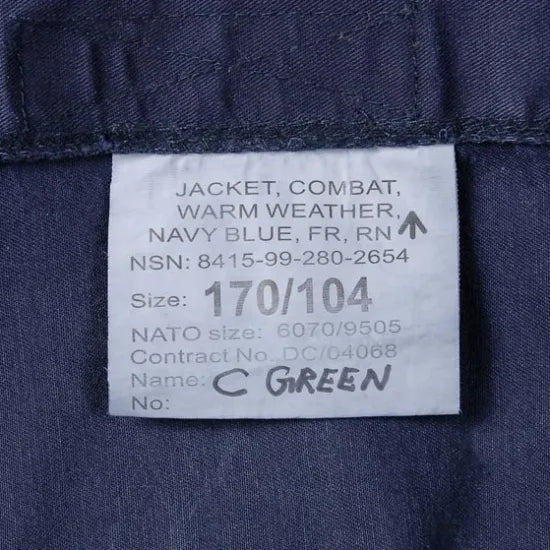 (11/8まで特価)イギリス海軍 ROYAL NAVY コンバットジャケット USED B25U=