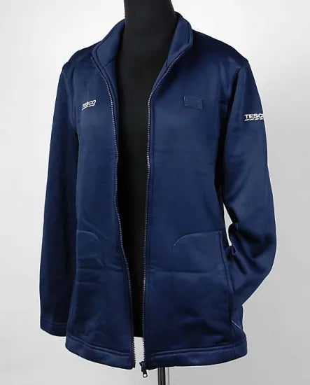 【レディース特価】イギリス ネイビー Tesco レディース スタッフジャケット USED
