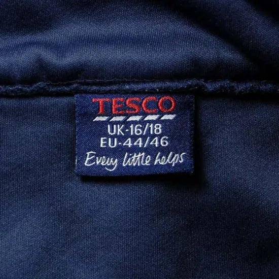 【レディース特価】イギリス ネイビー Tesco レディース スタッフジャケット USED