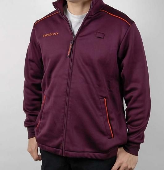 【レディース特価】イギリス ワインカラー Sainsbury's レディース スタッフジャケット USED B20WU-LDY