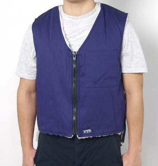 スモール特価 フランス DCN ネイビー VTN モコモコベスト 新品