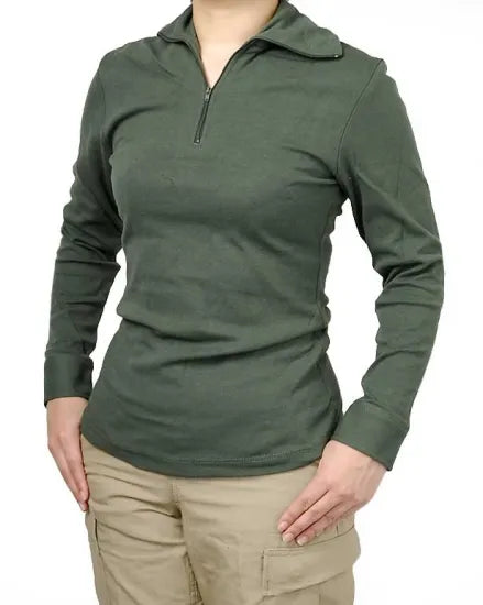 フランス軍 OD F-1 ハーフジップ コンバットシャツ 新品 F23N-