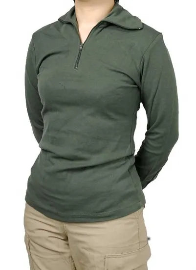 フランス軍 OD F-1 ハーフジップ コンバットシャツ 新品 F23N-