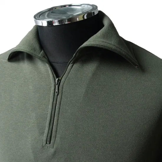 フランス軍 OD F-1 ハーフジップ コンバットシャツ 新品 F23N-