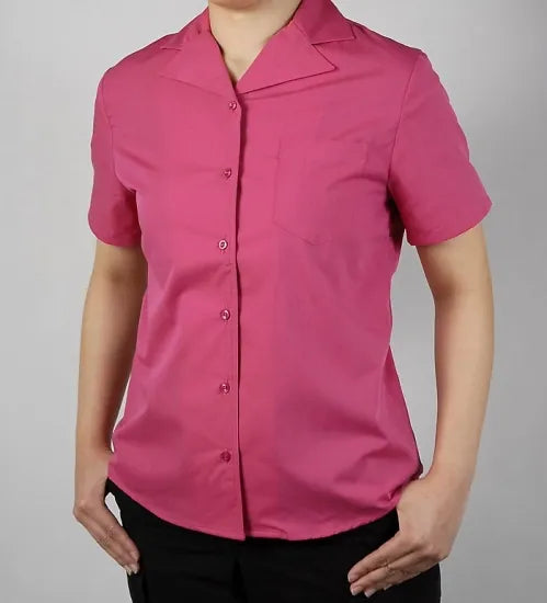 【レディース特価】フランス Balsan社 ピンク レディース 長袖&半袖 ワークシャツ 新品 -