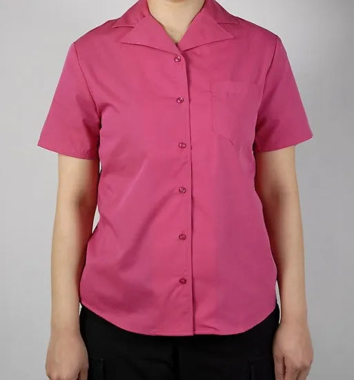 【レディース特価】フランス Balsan社 ピンク レディース 長袖&半袖 ワークシャツ 新品 -