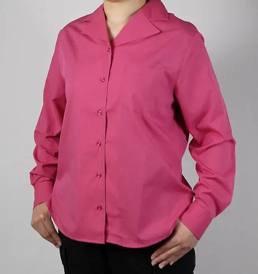 【レディース特価】フランス Balsan社 ピンク レディース 長袖&半袖 ワークシャツ 新品 -