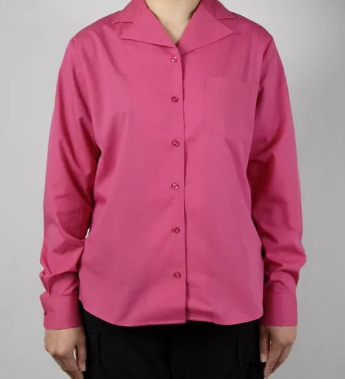 【レディース特価】フランス Balsan社 ピンク レディース 長袖&半袖 ワークシャツ 新品 -