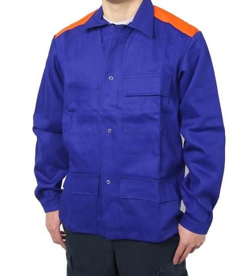 フランス SPOC ブルー オレンジショルダー VTN ワークジャケット 新品 F73N=