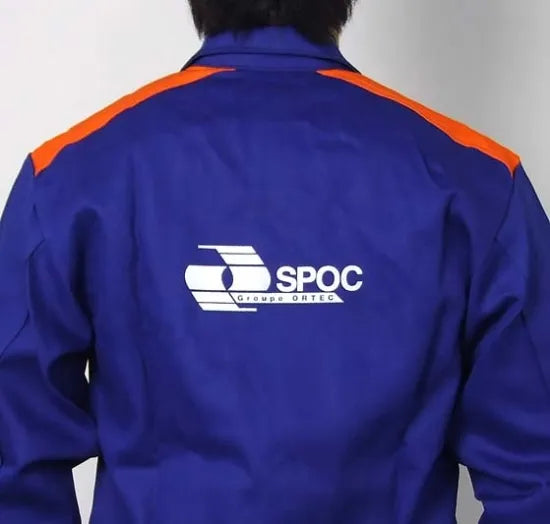 フランス SPOC ブルー オレンジショルダー VTN ワークジャケット 新品 F73N=