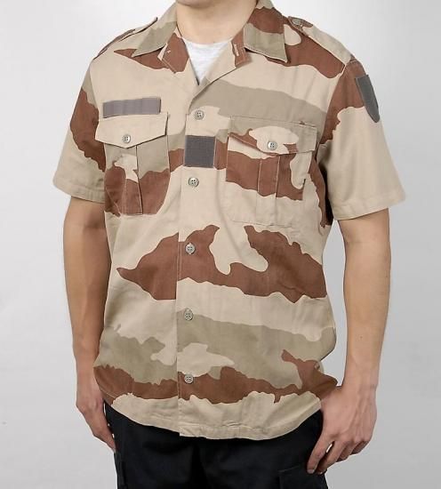 フランス軍 デザートカモ 半袖チャドシャツ USED F14DU-