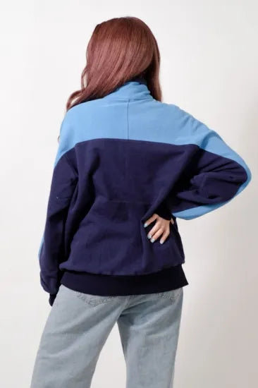 ドイツ軍 ネイビー/ライトブルー 前期型 フィジカルトレーニングジャケット USED G22U=