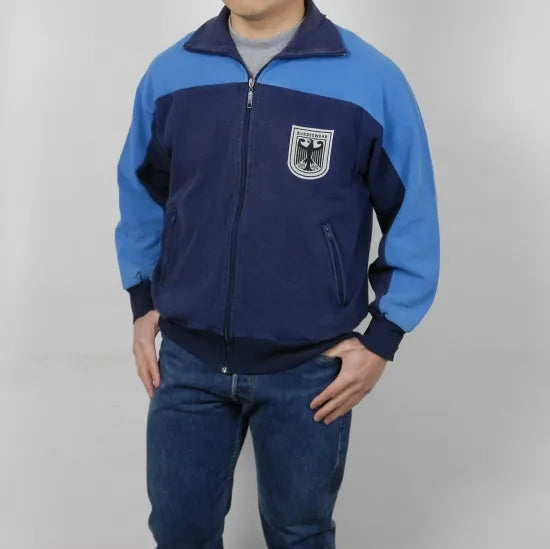 ドイツ軍 ネイビー/ライトブルー 前期型 フィジカルトレーニングジャケット USED G22U=