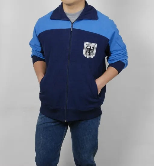 ドイツ軍 ネイビー/ライトブルー 前期型 フィジカルトレーニングジャケット USED G22U=